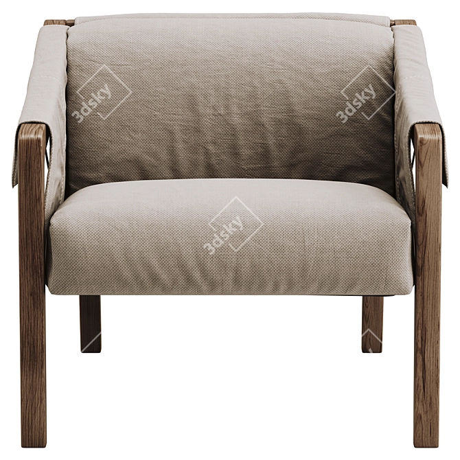 Bauer Armchair 3D Model Design 3D model image 2