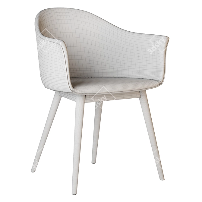 Elegant Harbour Dining Chair 3D model image 3