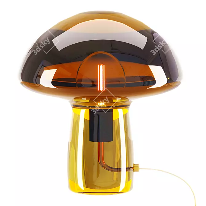 Retro Mushroom Table Lamp 3D model image 4