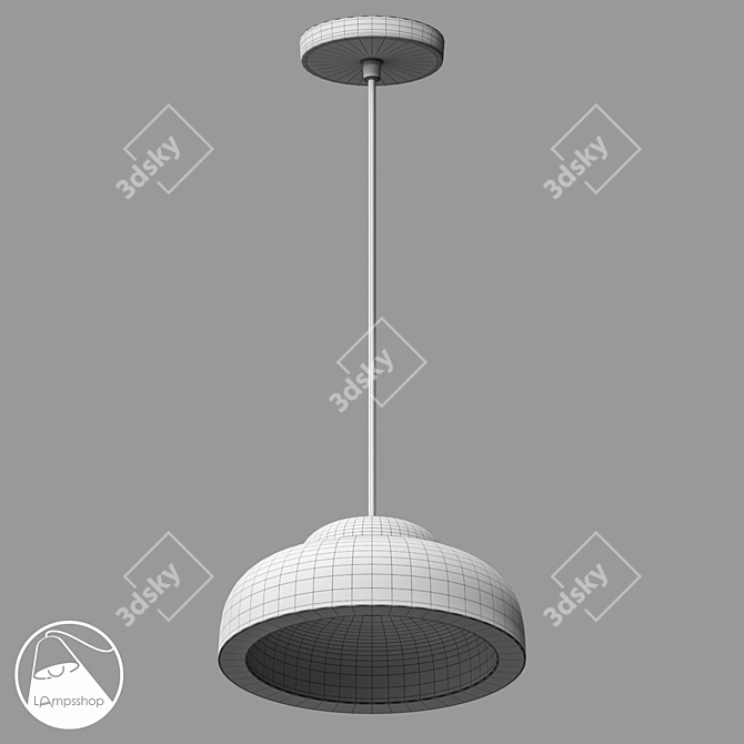 Modern Pendant Camen Light Fixture 3D model image 2