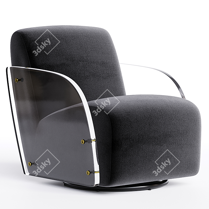 Modern Perla Swivel Chair in Millenium Design 3D model image 1