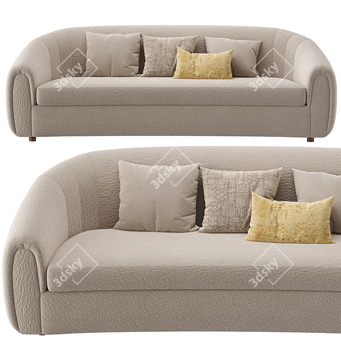 Modern Rouen Sofa by Lemieux 3D model image 2