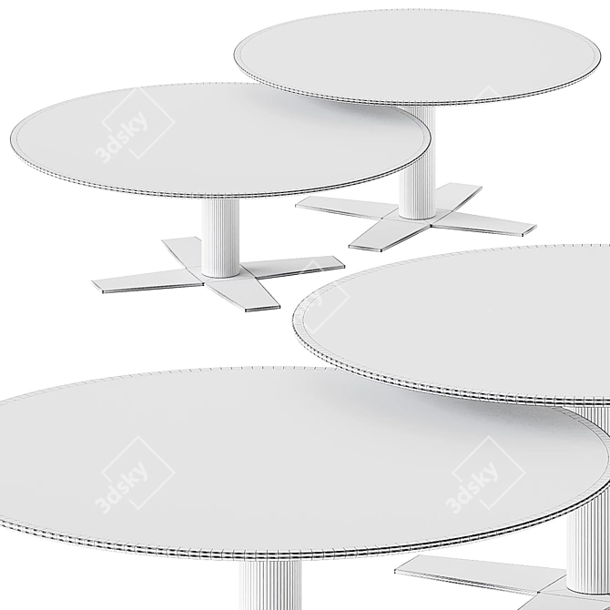 Modern CROIX Coffee Tables Set 3D model image 2