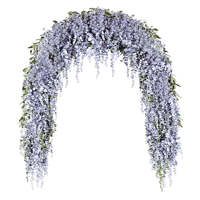 Elegant Wedding Arch Decor Piece 3D model image 1