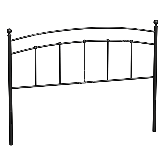 Abigail Queen Metal Headboard 3D model image 1