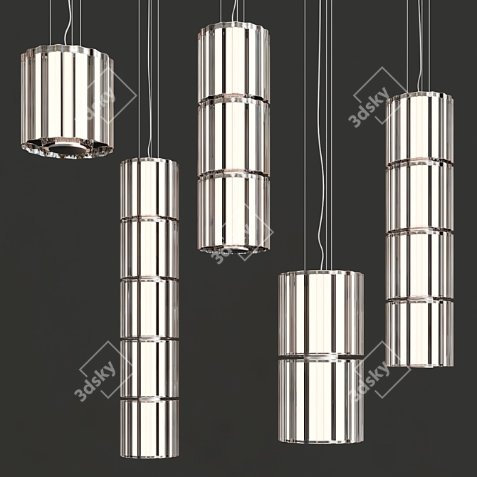 Modern Pendant Light Fixture by Lukas Peet 3D model image 2