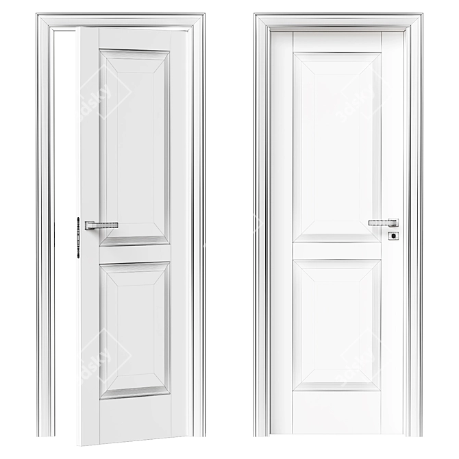 CORDA 110P Bianco Interiоr Door 3D model image 2