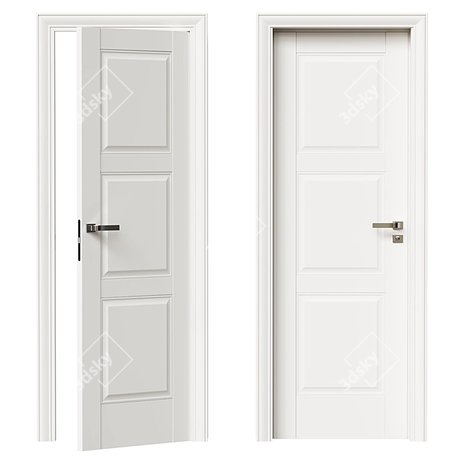 Corda 126P Bianco Internal Door 3D model image 1