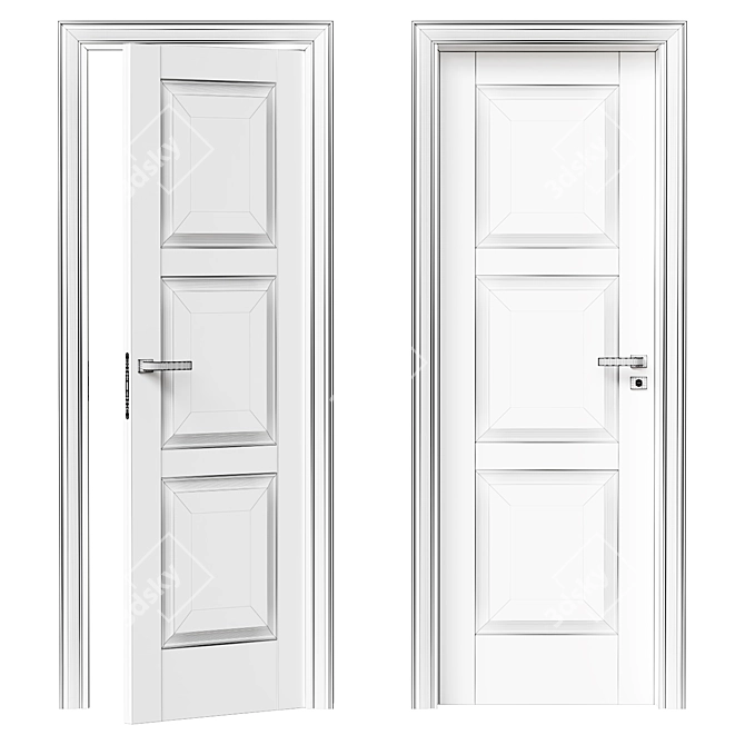 Corda 126P Bianco Internal Door 3D model image 2