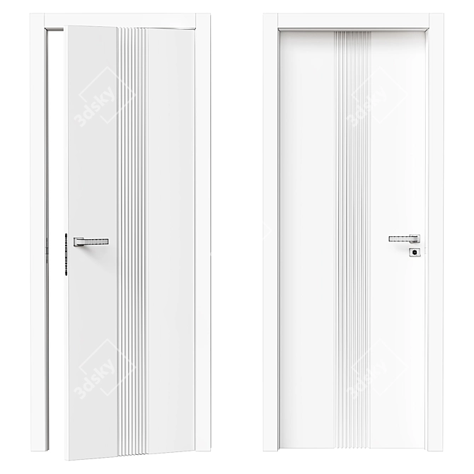 Elegant TREND TR14 Bianco Door 3D model image 2