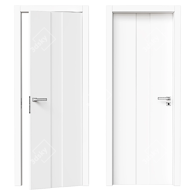 TREND TR14V Bianco Interior Door 3D model image 2