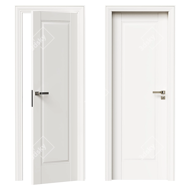 CORDA 101P Bianco Interior Door 3D model image 1