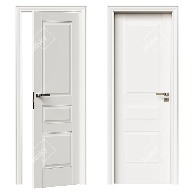 Modern Classic Corda 127P Door 3D model image 1