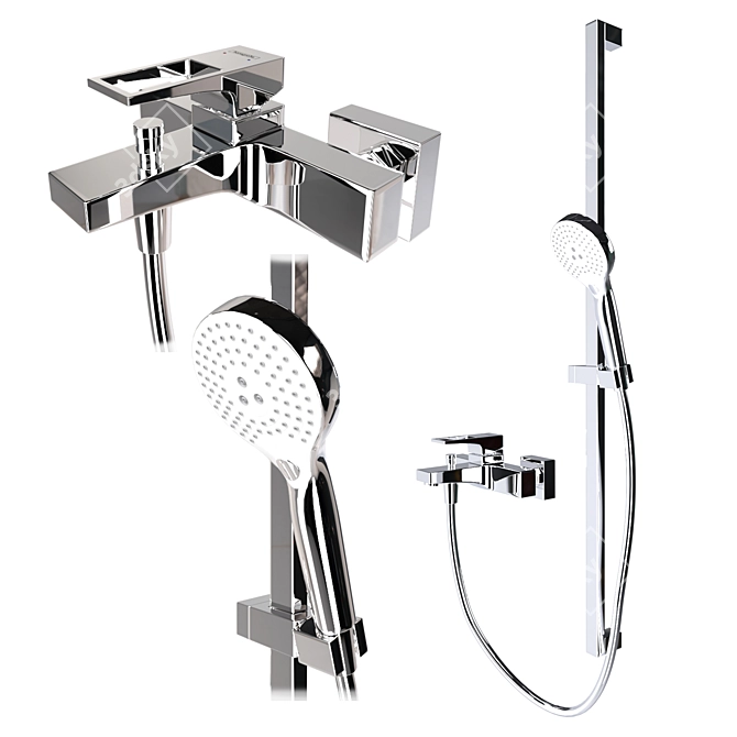 Hansgrohe Metropol Mixer Set 3D model image 2