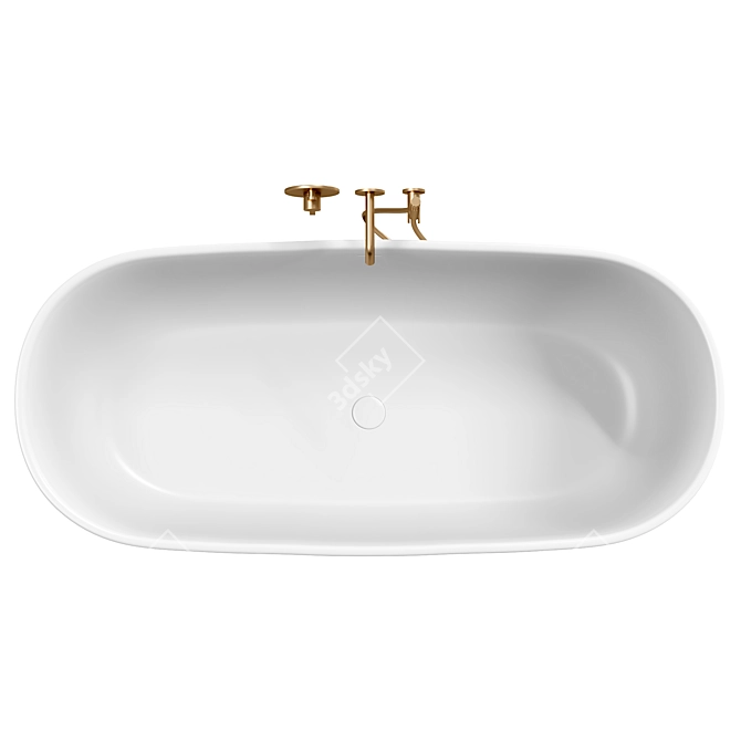 Luxury Moritz Stone Bath 1800mm 3D model image 2