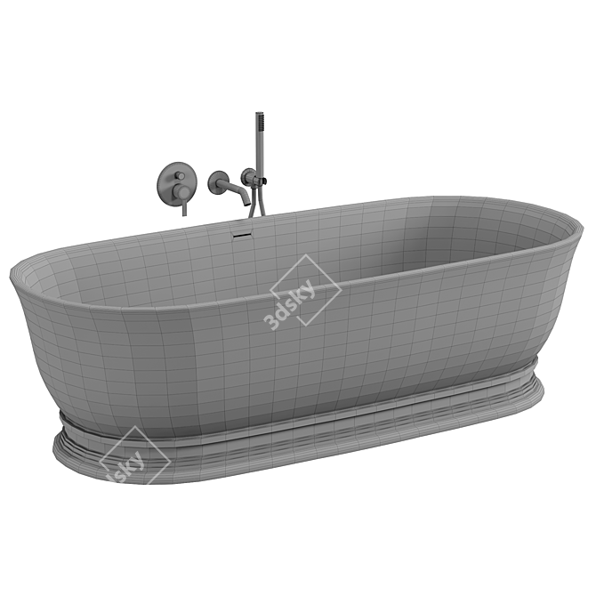 Luxury Moritz Stone Bath 1800mm 3D model image 3