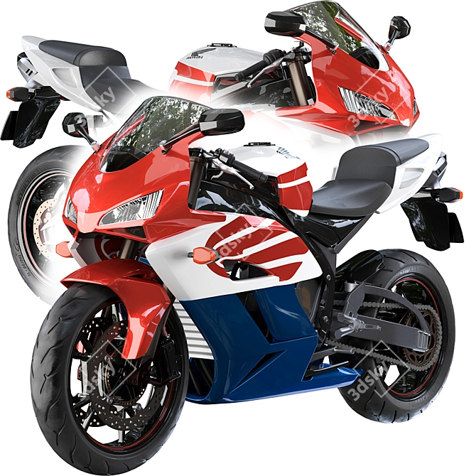 2004 Honda CBR1000RR Fireblade Review 3D model image 2