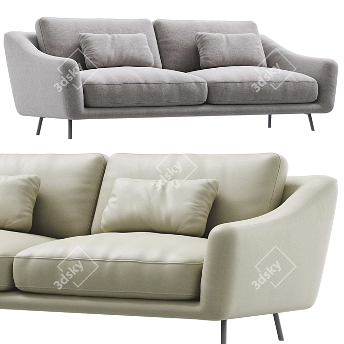 Contemporary Skid Sofa by Bonaldo 3D model image 1