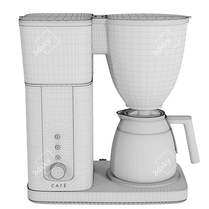 Café Glass Carafe Coffee Maker 3D model image 7