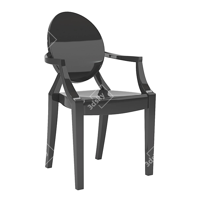 Transparent Louis Ghost Chair 2017 3D model image 1