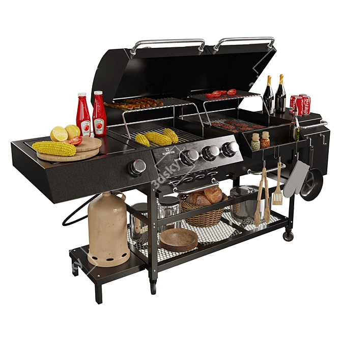 Klarstein Outdoor Grill Set 3D model image 2