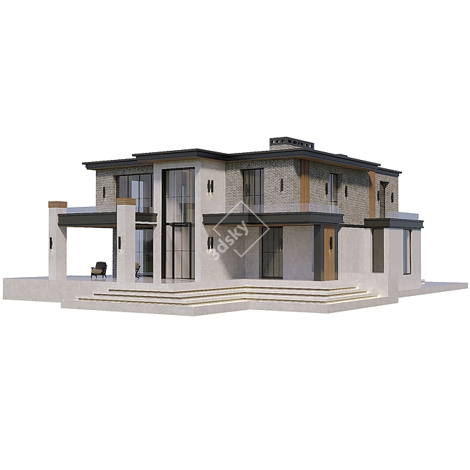 Contemporary Living Abode 3D model image 3