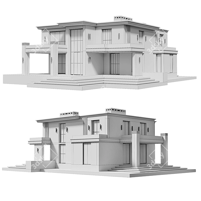 Contemporary Living Abode 3D model image 6