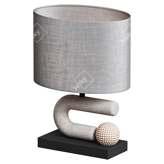 Carlo Low Table Lamp with Shade 3D model image 2