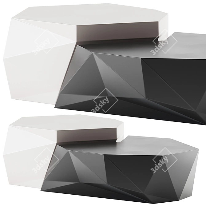 Geometric Prism Coffee Tables by VIP Saloti 3D model image 2