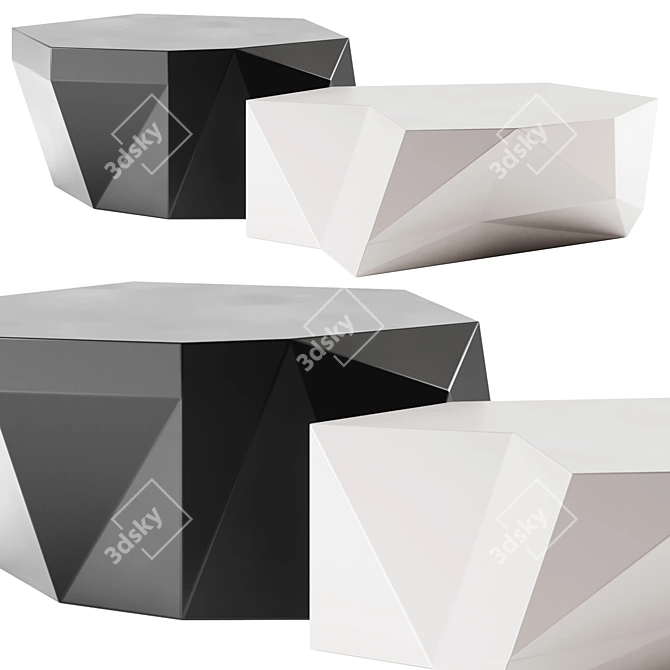 Geometric Prism Coffee Tables by VIP Saloti 3D model image 3