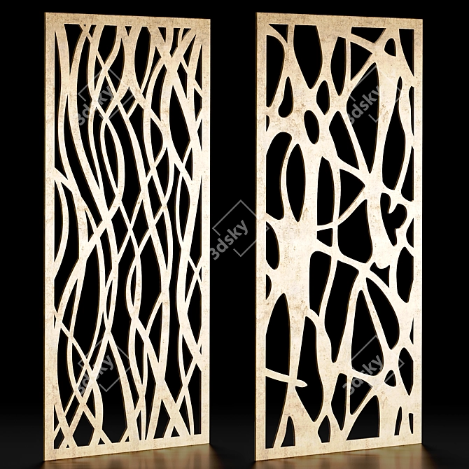 Decorative Panel Set 19 3D model image 2