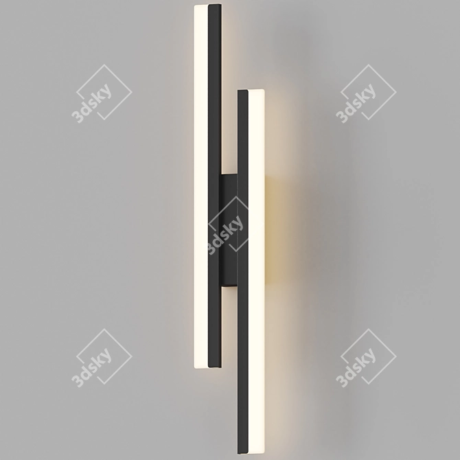 Sleek LED Sconce Light 3D model image 1