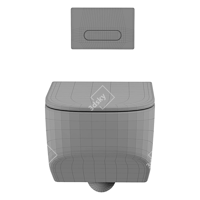 Art&Max Liberty Wall-Hung Toilet 3D model image 3