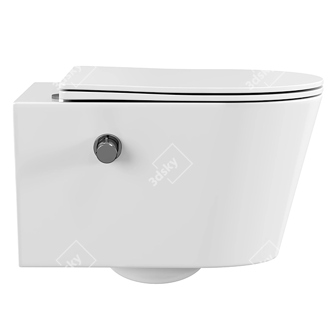 Art&Max Zoe Wall-Hung Toilet 3D model image 2