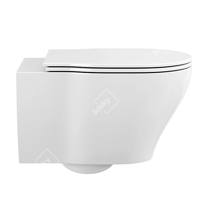 Azzurra XL Wall-Hung Toilet 3D model image 2