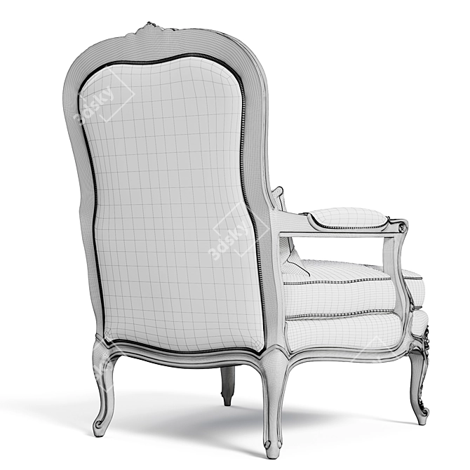 Luis XV Armchair 3D Scan 3D model image 4