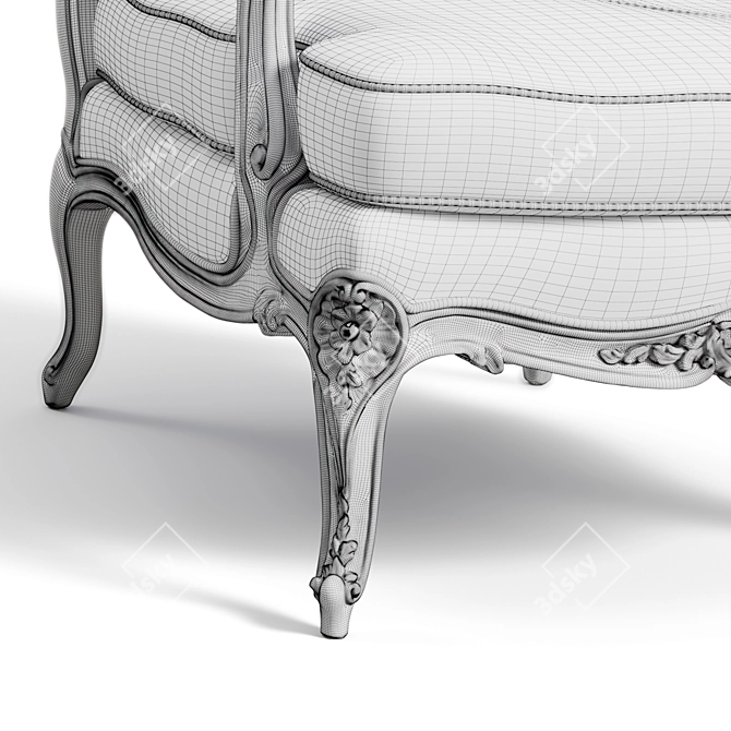 Luis XV Armchair 3D Scan 3D model image 6