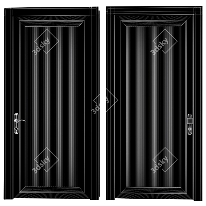 Modern 2016 Door 3D Model 3D model image 4