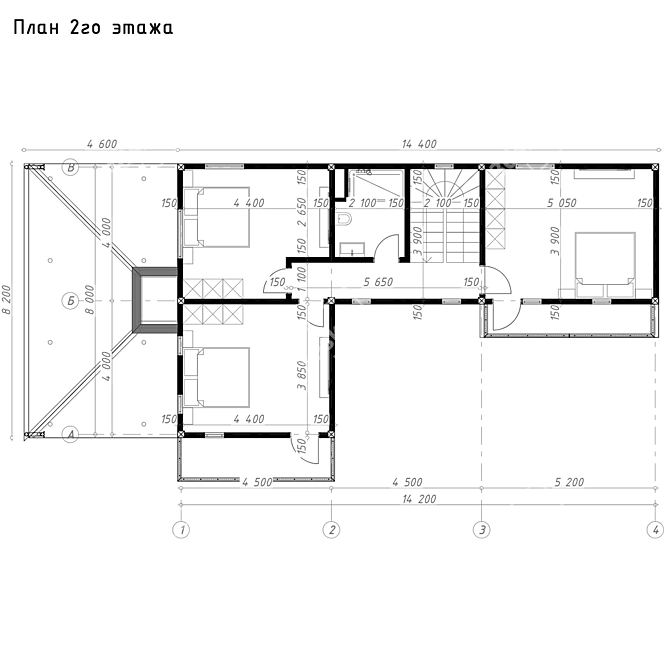 Modern Concrete-Plank House Project 3D model image 6