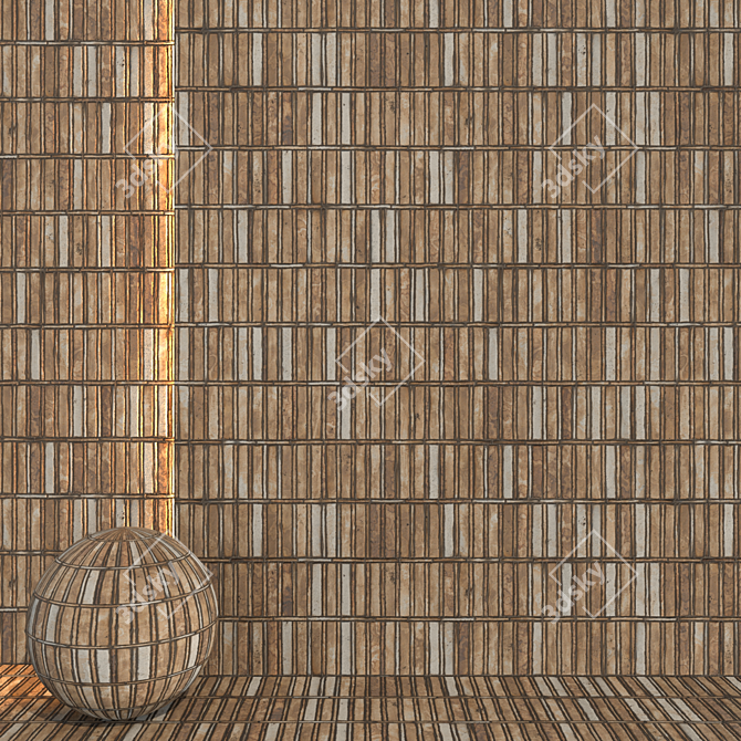 Seamless PBR Brick Material Pack 3D model image 1