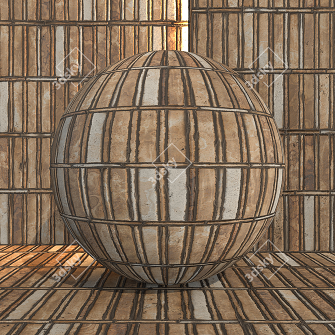 Seamless PBR Brick Material Pack 3D model image 2