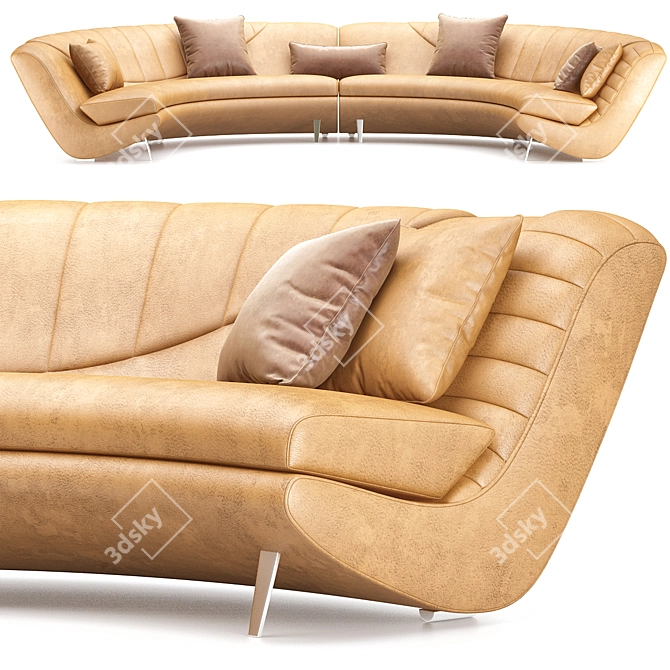 Luxury Toledo Sofa 3D Model 3D model image 1