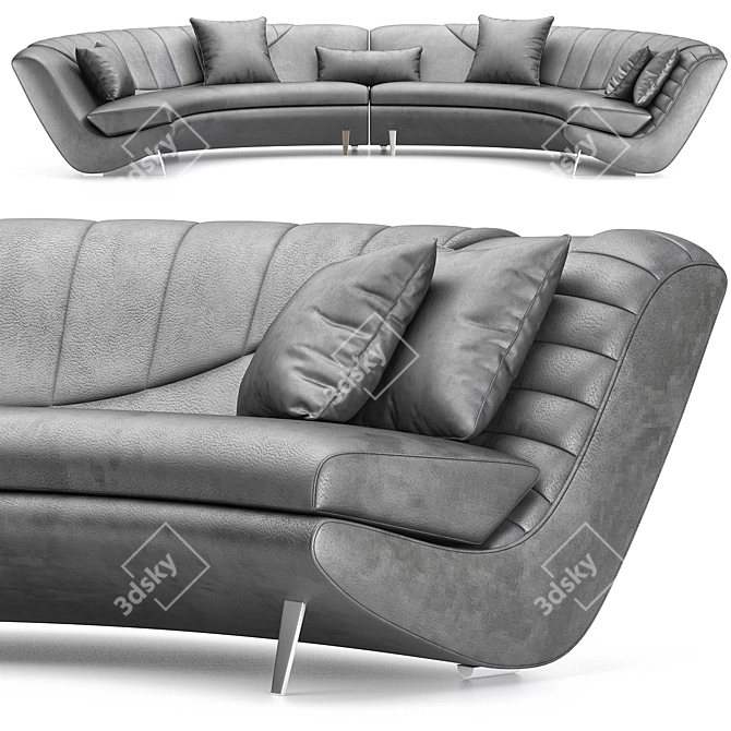 Luxury Toledo Sofa 3D Model 3D model image 2