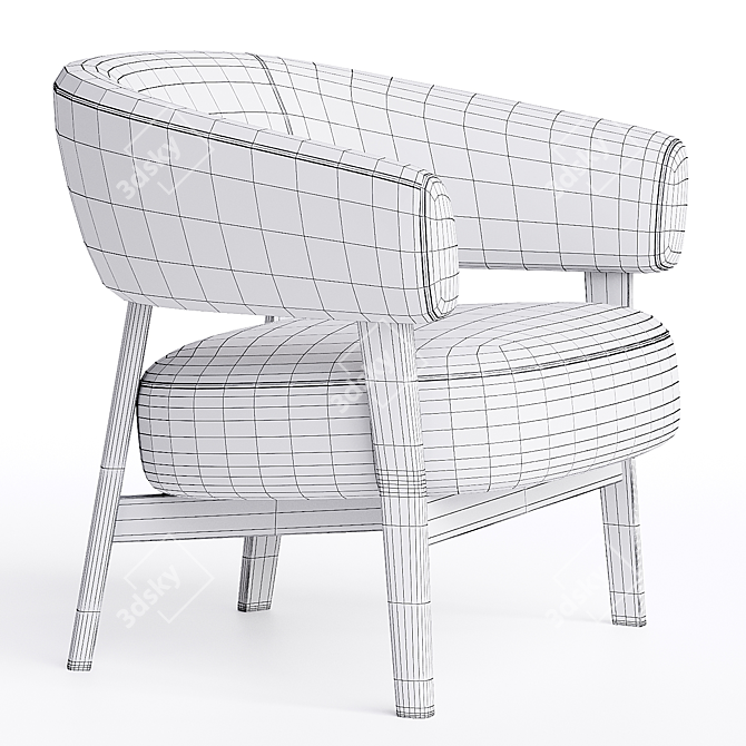 Sleek Modern Juno Chair 3D model image 3