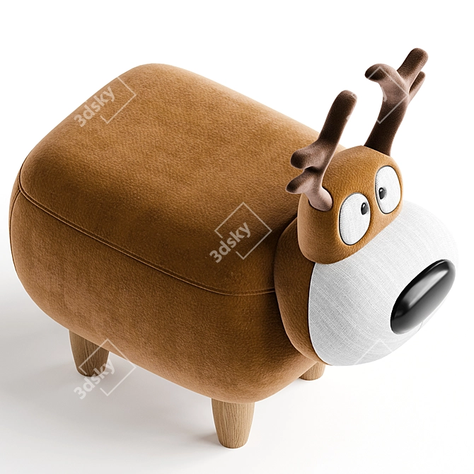 Adorable Deer Animal Stool 3D model image 3