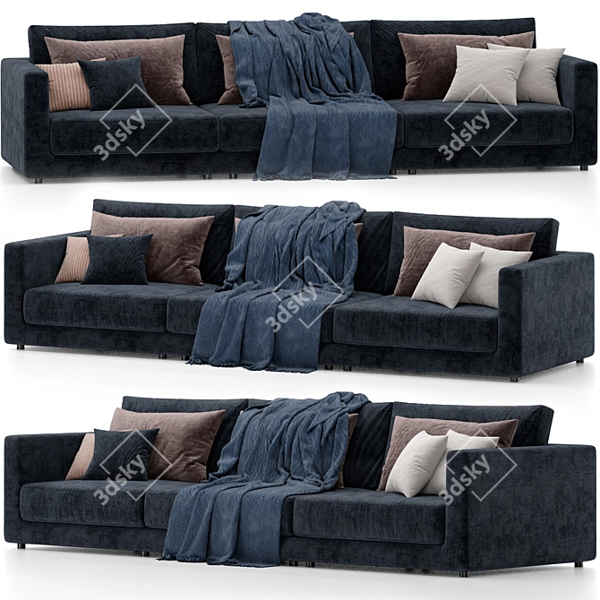 Modern Poliform Bristol Sofas Set 3D model image 1