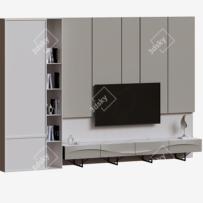 Modern TV Wall Unit Display 3D model image 8