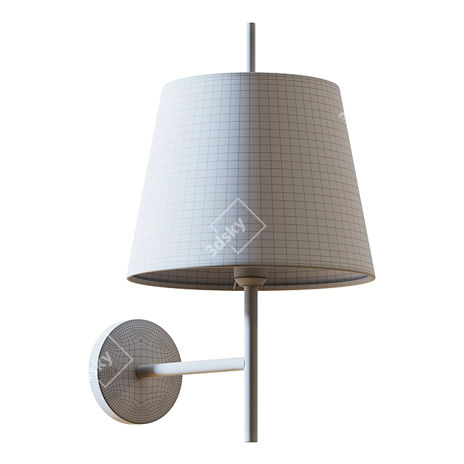 Elegant Metal Wall Sconce Fixture 3D model image 3