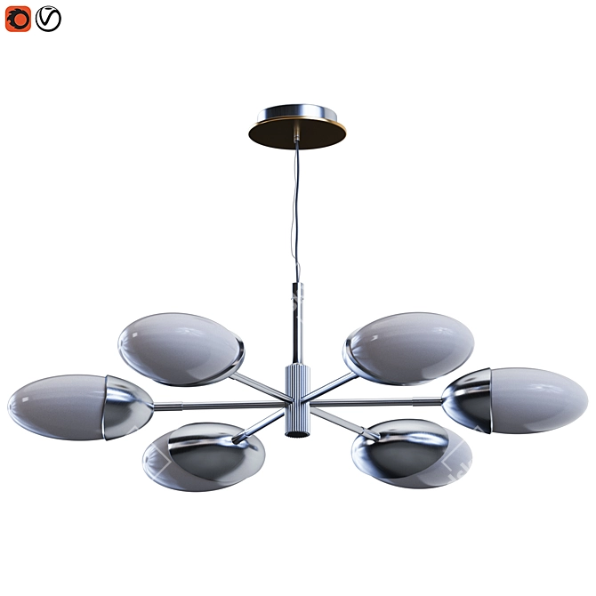 Modern Opaque Chandelier by 101 Copenhagen 3D model image 3