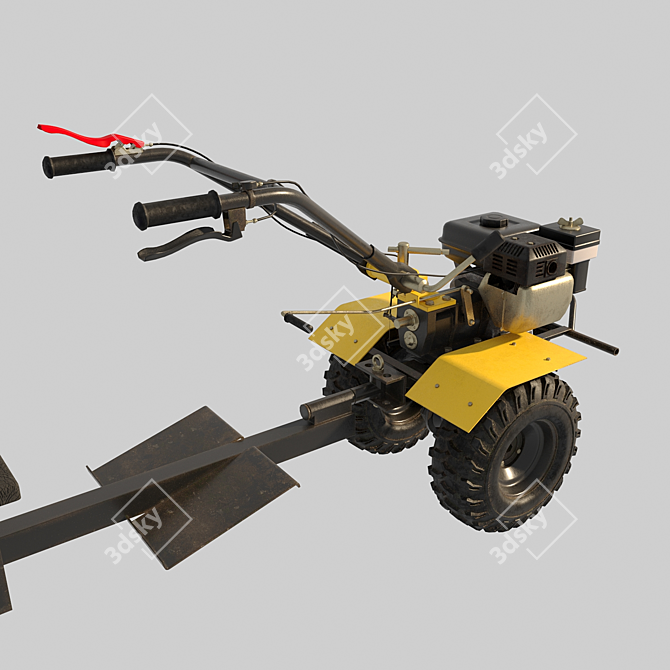 High-Powered Utility Tractor 3D model image 4